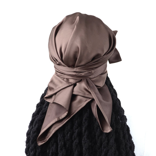 Brown adult satin doek